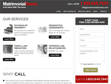 Tablet Screenshot of matrimonialhome.com